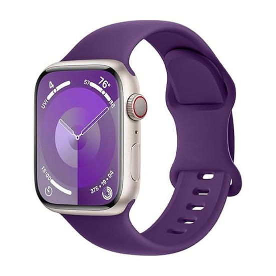 Silicone Watch Band Waterproof Sweat-Proof Replacement Band Soft Solid Color Watch Strap for Apple Watch Series Ultra 2