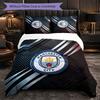 Manchester City Pattern 3 Pieces Bedding Set Soft Microfiber Duvet Cover with Pillow Cases for Bedroom