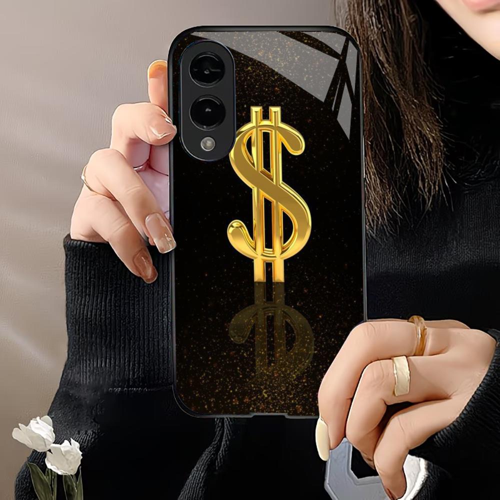 Wealth US Dollar Exquisite luxury High-end PhoneCase Glass PhoneCase for Samsung Galaxy S26 S25 S24 S23 S22 S21 FE,Ultra,Plus