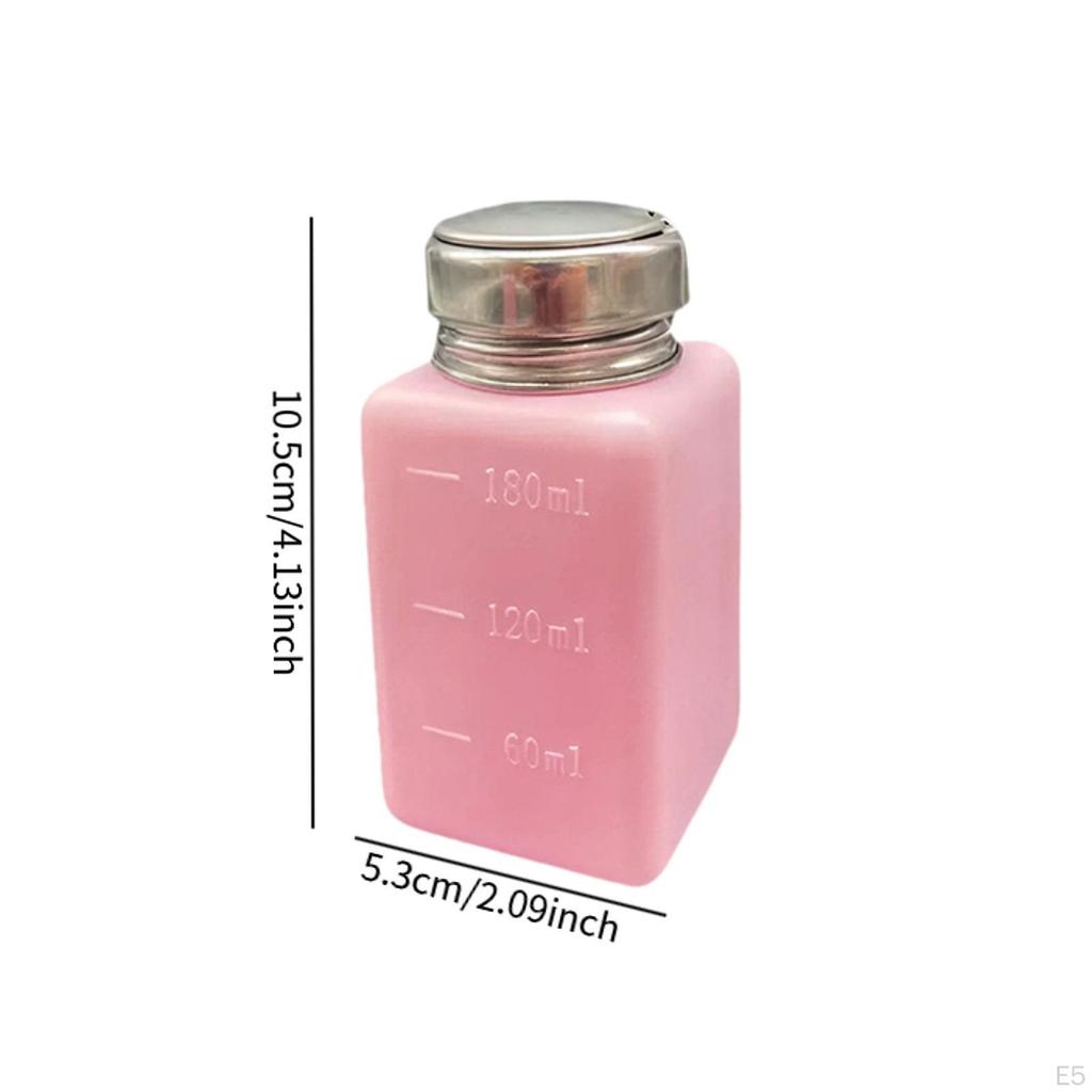 Alcohol Pump Dispenser Bottle for Makeup Remover In Pink