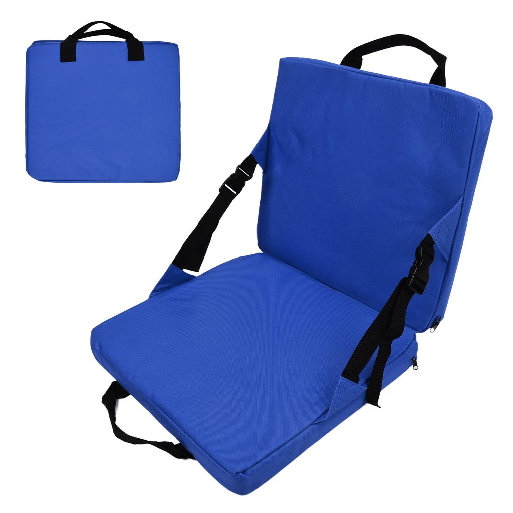 Chair Cushion Foldable Portable Soft Comfortable St Cushion with Backrest for Outdoor Camping Hiking Stadium  