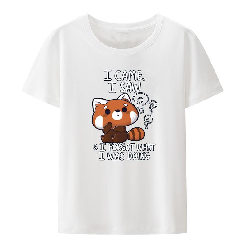 Forgetful Red Panda Graphic Tshirt Funny Top Tee Ropa Mujer Hipster Portrait Humor Blusa Unisex Tshirts For Unisex Clothes