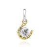 [PANDORA] 762713C01 Spinning Disc Horseshoe Two-Tone Shine Pendant and Dangle Charm