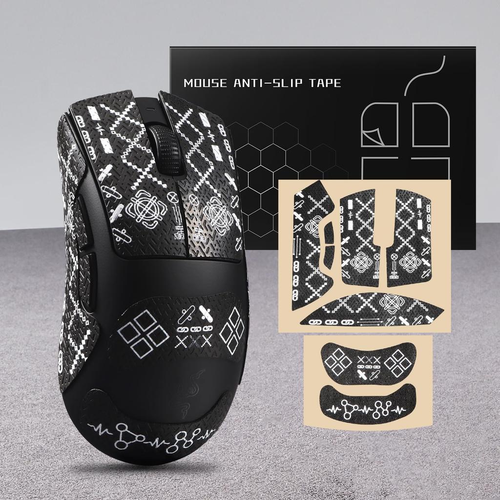 Páska na uchopení myši IMMOENUC, vhodná pro myš Deathadder V3 HyperSpeed, PVC materiál, barevné těsnění, absorbuje pot a zabraňuje uklouznutí, protiskluzová