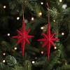 2PCS Plastic Exploding Star Ornament DIY Gold Silver Red Christmas Tree Decoration Lightweight Hanging Christmas Decoration XMAS