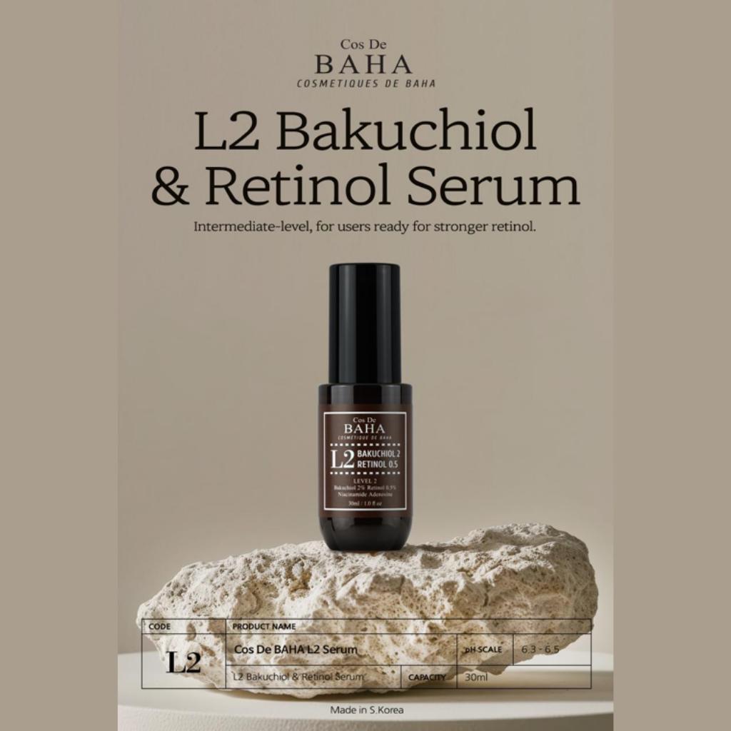 

Cos De BAHA - L2 Bakuchiol & Retinol Serum 30ml (L2)