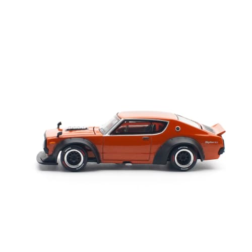 POP RACE 1/64 SKYLINE GT-R V8 DRIFT (KENMERI) ORANGE Finished Product PR640173