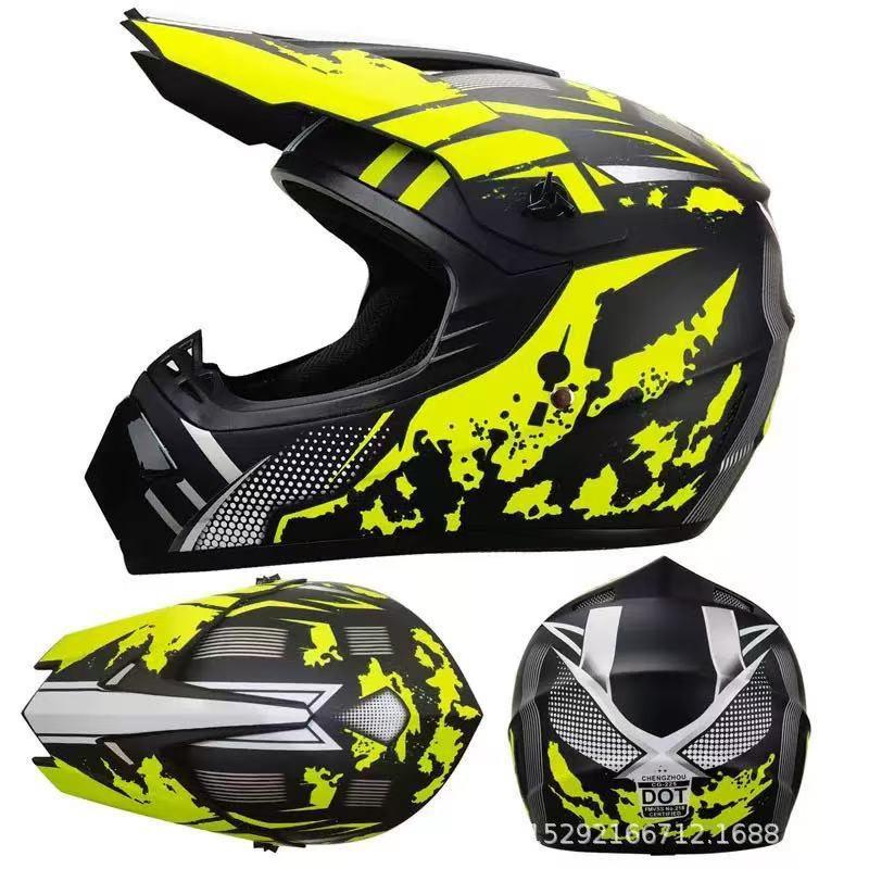 Full Face Motorcycle Helmet Off-Road ATV Dirt Bike Riding Universal Unisex Adult All-Season EPS Safety