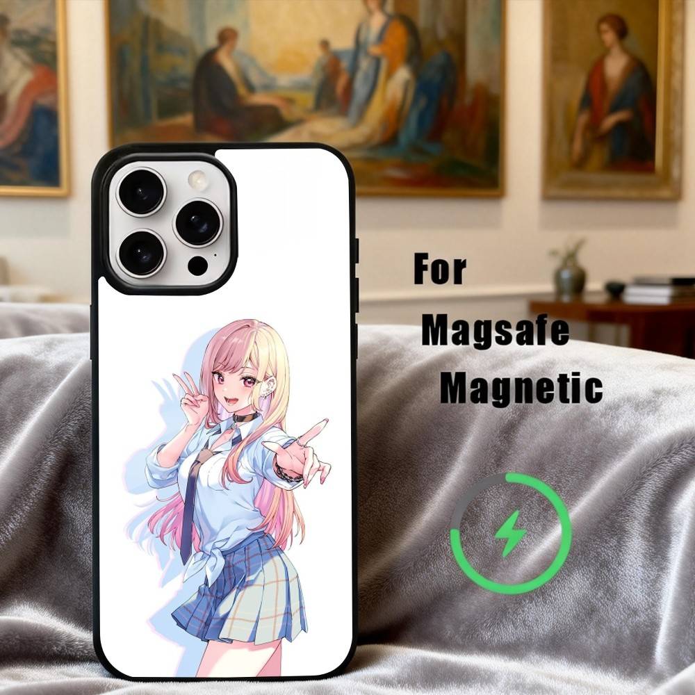 Custodia per Telefono Marin Kitagawa My Dress Up Darling Per iPhone17,16,15,14,13,12,11 Plus,Pro Max Magnetica Per Ricarica Wireless Magsafe