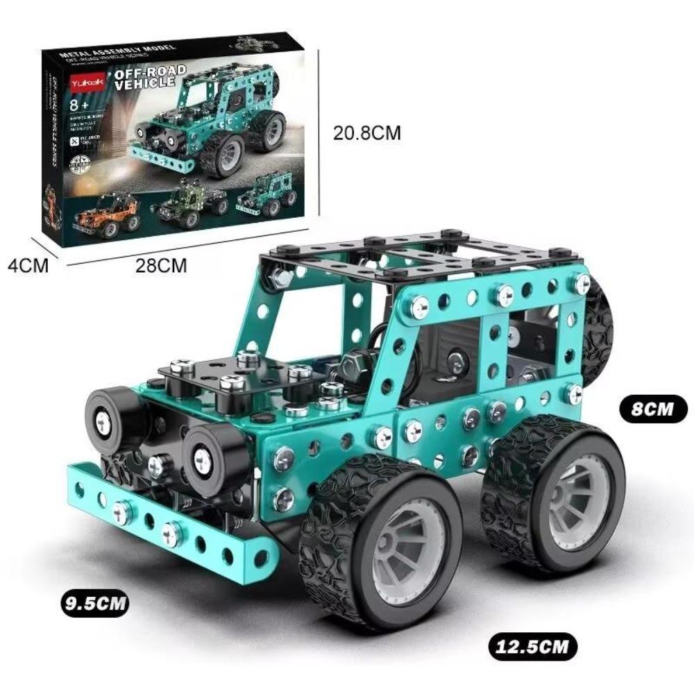 Baukästen Stem Montage Metall 3D Puzzle Offroad Modellauto Bausatz Konstruktionsset Spielzeug Eltern-Kind Interaktionsspielzeug