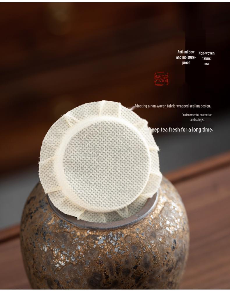 Chinese Ceramic Tea Canister: Small/Large Sealed Storage Jar for Pu'er Tea with Logo Printing