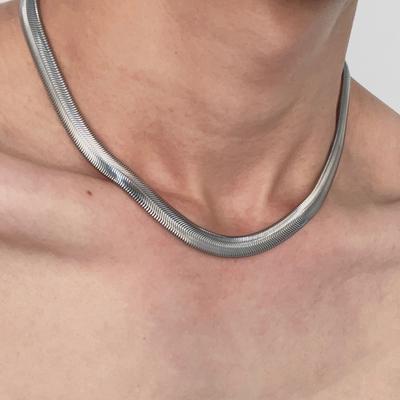 Koude wind nieuwe slangenbot ketting ketting jongens trendy merk veelzijdig koude wind nekketting sleutelbeen ketting niche titanium staal accessoires