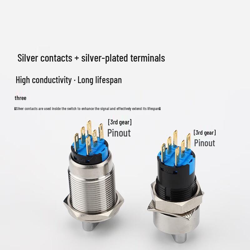 

Zhuochi 19mm Metal Rotary Selector Switch CN plug (adapter included)