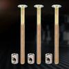 10 Pcs M6 Carbon Steel Furniture Bolts With Barrel Nuts Dowel Nut Connector Fastener