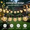 Solar Star String Lights 5M 10LED with 2M Lead Wire & 10 Hooks, Outdoor Waterproof Garden Christmas Decor Lights