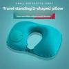 Ergonomic Travel Neck Pillow Inflatable Rapid Air Inflation Technology Foldable for Long Journey Workplace Rest