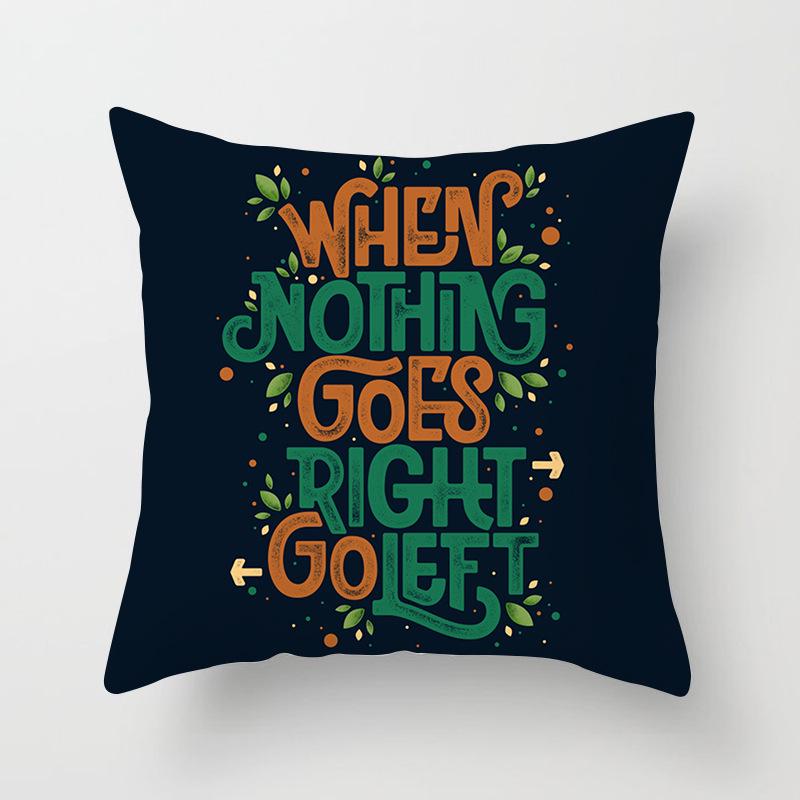 Nordic Black Letter Pillow Cushion Cover Living Room Sofa Car Pillow Cover Home Furnishings