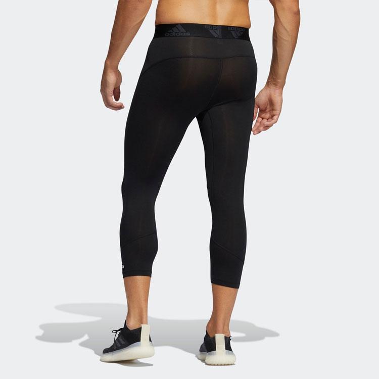 Adidas Tf 3/4 Tight Logo Training Fitness Pants Men Bottoms Black GM5034
