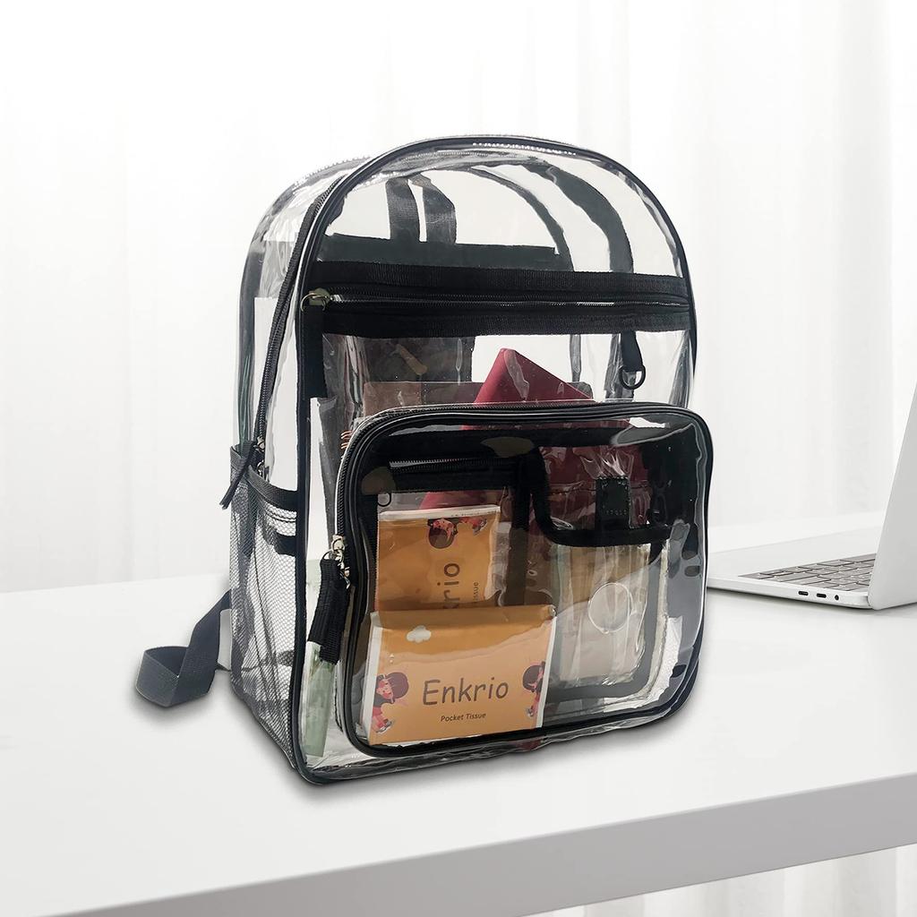 Clear Engineer Transparent PVC Large Clean For Commuting To Work or School [Enkrio] Bag, Bag, Bag, Material, Capacity, Lightweight, Bag, Anti-Static,