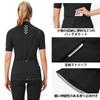 Santic Women's Short Sleeve Cycling Jersey, Summer Cycling Wear, Black, Size L