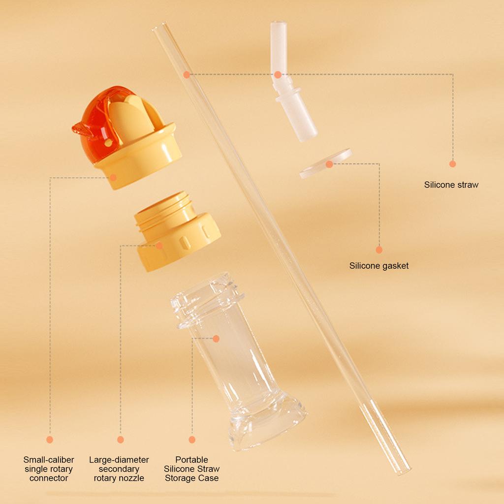 Anti-Choking Water Bottle Cap Reusable Water Bottles Straw Lid Portable Baby Self Drinking Straw Caps for Car Interiors