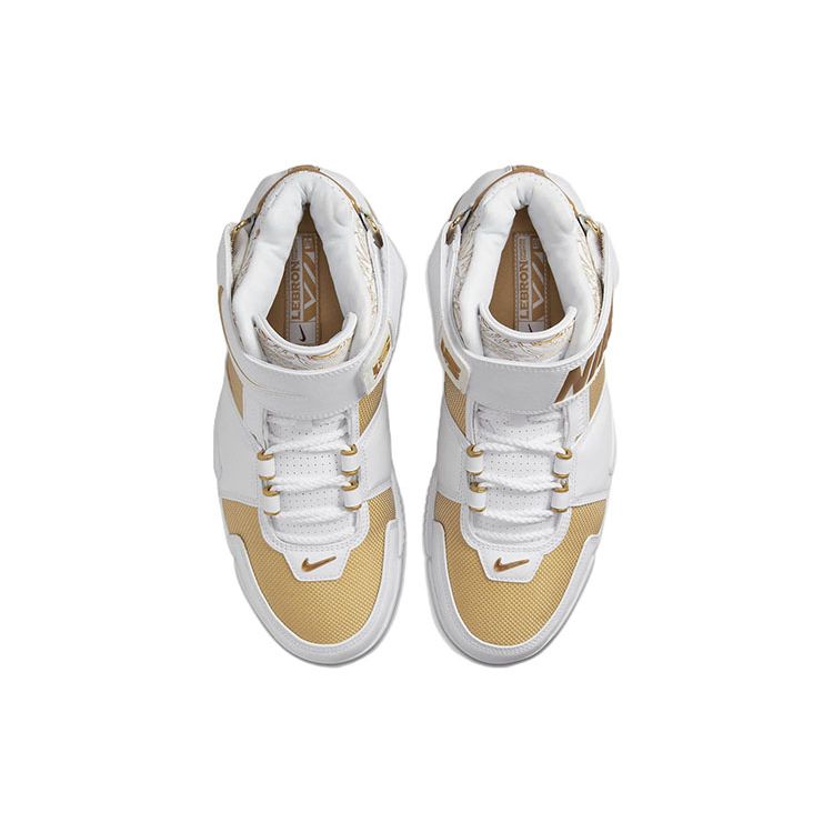 Nike Zoom Lebron 2 Retro Maccabi 2022 Męskie Sneakersy Białe Metaliczno-Złote Varsity-Crimson DJ4892-100