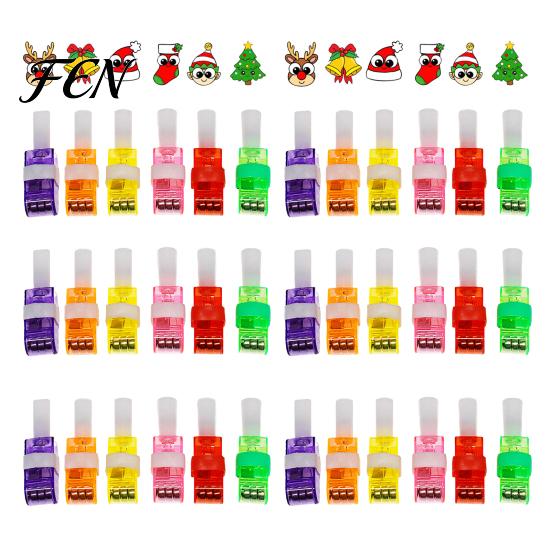 Holiday Event Giveaways Christmas Finger Projector Light, Mini Patterns LED Toy for Kids, Light Up Rings Ring Projection Xmas Party Supplies