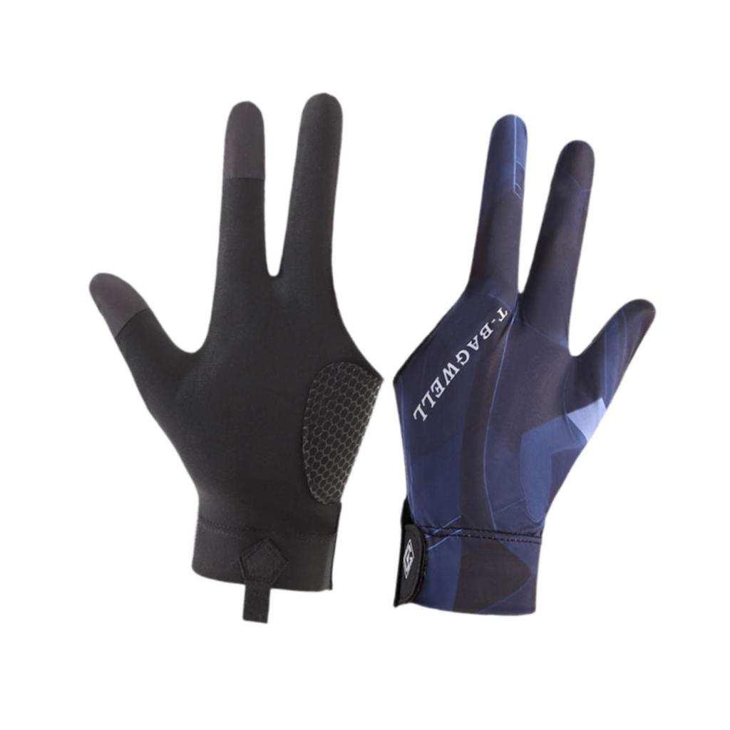 Billiard Gloves Adjustable 3 Finger Breathable Mesh Pool Mitts For Snooker And Cue Stick Practicing