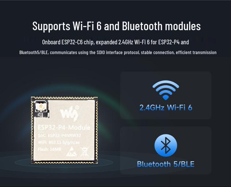 ESP32-P4 Development Board: ESP32-C6 with 100M Ethernet, POE, Camera, Wi-Fi 6, Bluetooth 5