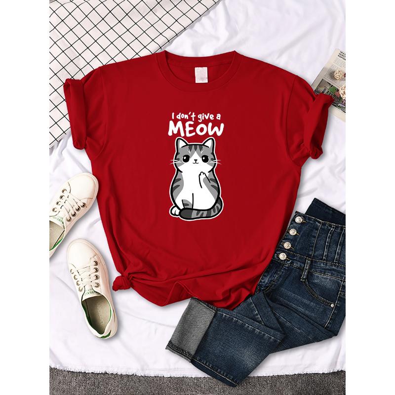 Lovely Cat Printing Women Tshirts Street Breathable New Short Sleeve Casual Fashion Tee Shirt Summer Cool Comfortable Clothing