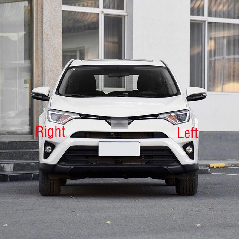 For Toyota RAV4 2016 2017 2018 2019 Car Front Bumper Fog Light Frame Trim Cover Daytime Running Lamp Hood Cap