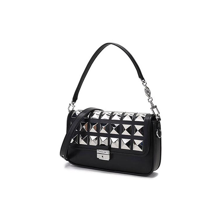 New MICHAEL KORS Bradshaw Leather Underarm Bag Crossbody Shoulder Tote Women's Black 30H1S2BL0L-001