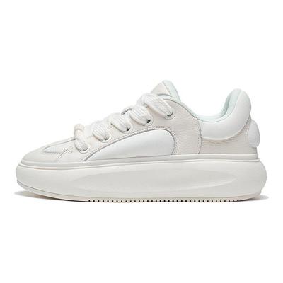 Li Ning Yun You C4D Textile, Synthetic Leather, Leather Low Top Casual Shoes Men's Ecru AZGT089-4