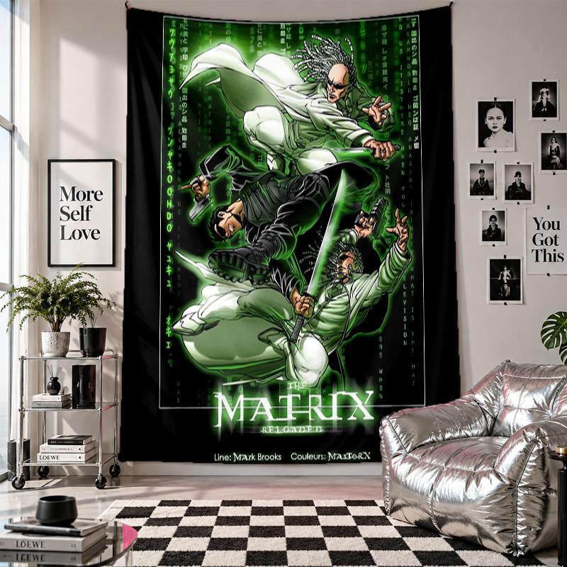 Wall TapestryThe Matrix Art Hanging Cloth Decorative Background Cover for Room Decoration