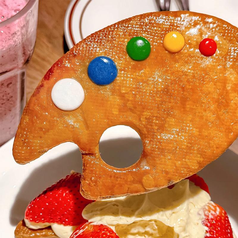 Color Palette Shape Cookie Cutter Cartoon Frosting Cookie Stamps Cutters Biscuit Moulds Baking 3D Creative Grinding Tools