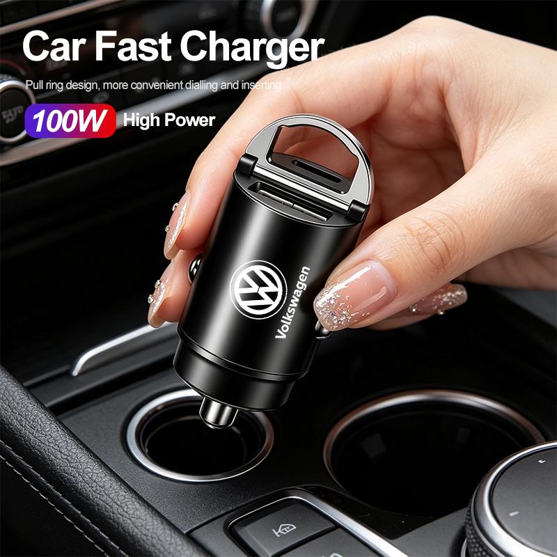ABCD1 Micro Car Quick Charger Vehicle Cigarette Lighter Convert Plug For VW Golf Polo Tiguan Touran Jetta Passat CC T5 GTI Magotan GTD