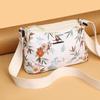 New bamboo leaf printed commuter bag women's high-end sense contrasting color small square bag fashionable casual simple messenger bag