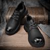 Men's Handmade Rubber Sole Non-slip Waterproof Casual Leather Shoes Men's Shoes Genuine Leather Casual Outdoor Work Shoes