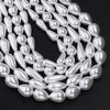 1 Strand Multisize Water Drop Shape Pearl Beads White Loose Spacer Glass Beads For DIY Charms Bracelet Necklace Jewery Accessory