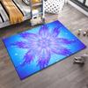 "Blue Galaxy Flower Design Carpet with Abstract Starry Artwork" Suitable for use as an anti-slip for living room bedroom sofas