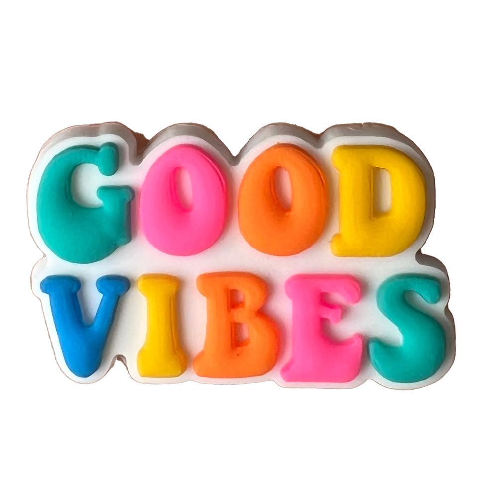 Letter Phrase Series Cartoon Clog Shoe Decorations: Cute PVC Flowers & Buckles