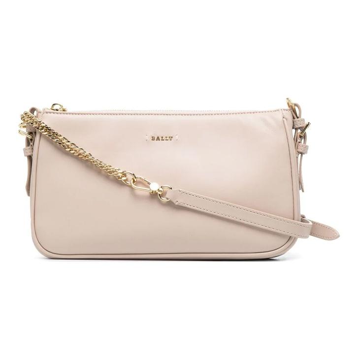 Bally Three-In-One Ginger Pattern Stitching Striped Leather Underarm Crossbody Shoulder Bag Women bags Beige 6236882