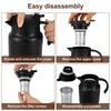 1000ML Thermal Coffee Carafe 316 Stainless Steel Tea Pot Leak-Proof Vacuum Insulated Carafe for Coffee Tea Hot or Cold Drinks