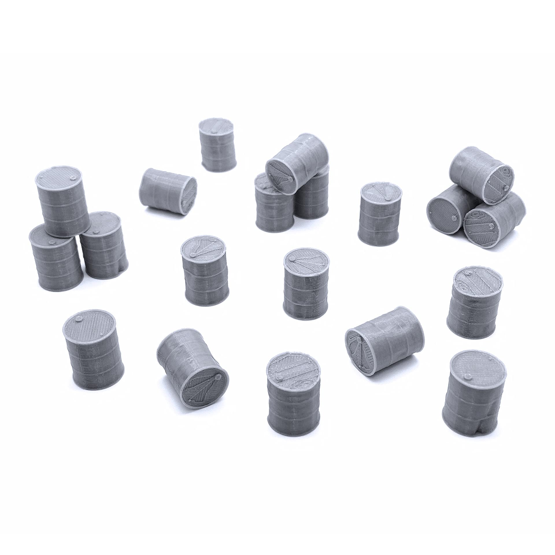 

EnderToys Різноманітний Пошкоджений 3D-друкований Мініатюрний Ландшафт Пластикова Модель для Військових Ігор Бочки, 1/72 (Масштаб 28 мм) сірий колір