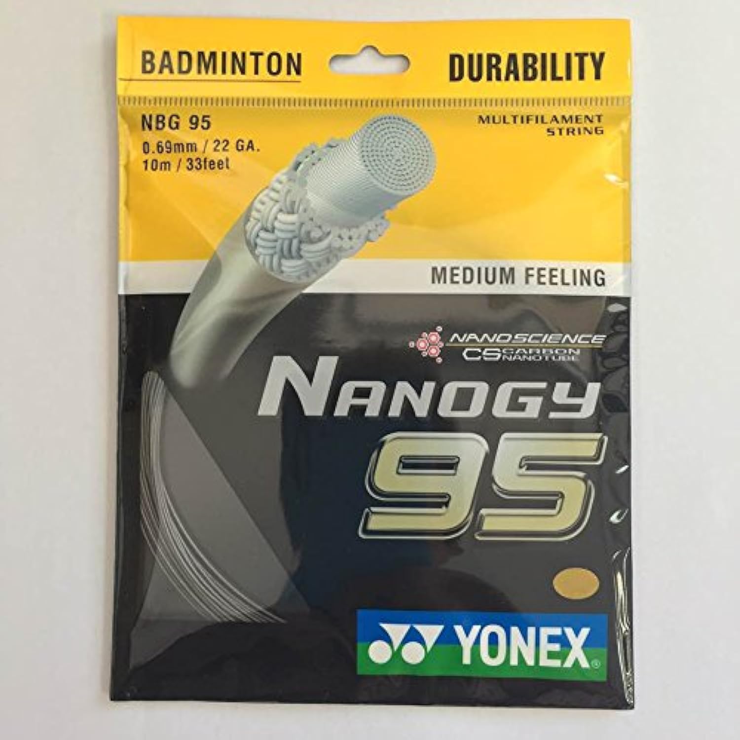 Yonex Nanogy 95 Badminton Strings Graphite Dark Gray