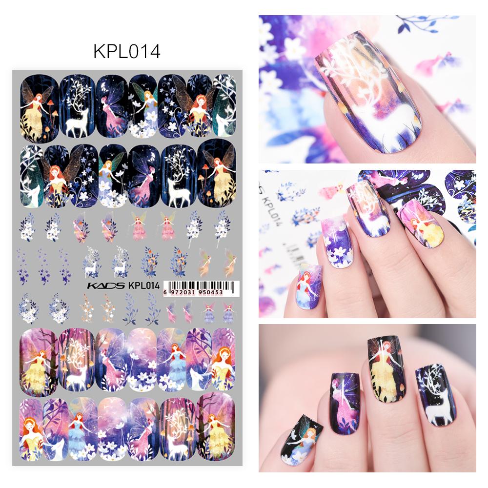 

KADS Наклейка для нігтів Декорація фольгою для нігтів Наклейки з водним нанесенням Літні канікули Лист для нігтів 3d Аксесуари для нігтів великого розміру