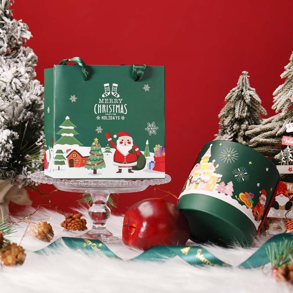 DIY Christmas Candy Box Cartoon Paper Mousse Cake Box New Dessert Case  for Xmas Party