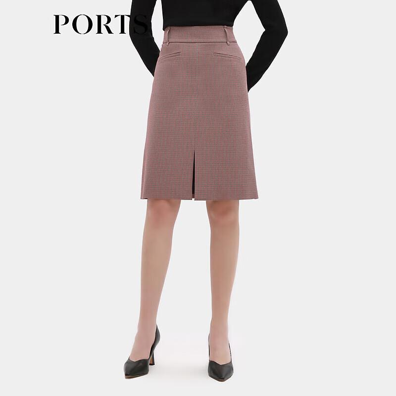 PORTS Women s Red Check A-Line Mini Skirt L /8