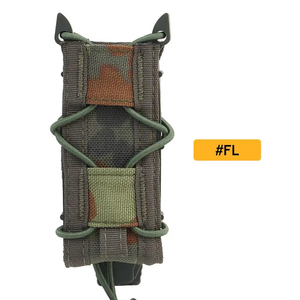 9mm Tactical Magazine Pouch Hunting Single Magazine Bag Outdoor Molle Flashlight Pouch Torch Holder Hunting Knife Holster Bag