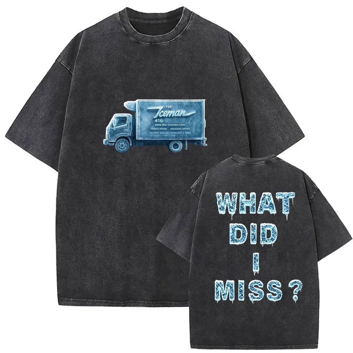 Vintage Washed Drake Iceman Album 2026 Print T Shirts What Did I Miss? Fans Merch T-shirt Men s Women Oversized Cotton T-shirts S разноцветный